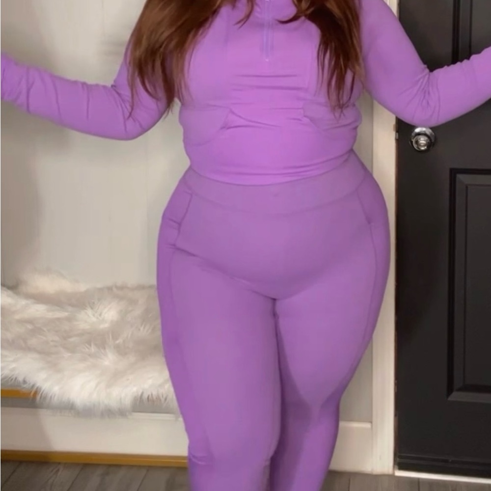 Fashion Nova Purple Leggings with Smooth Stretchy Fit